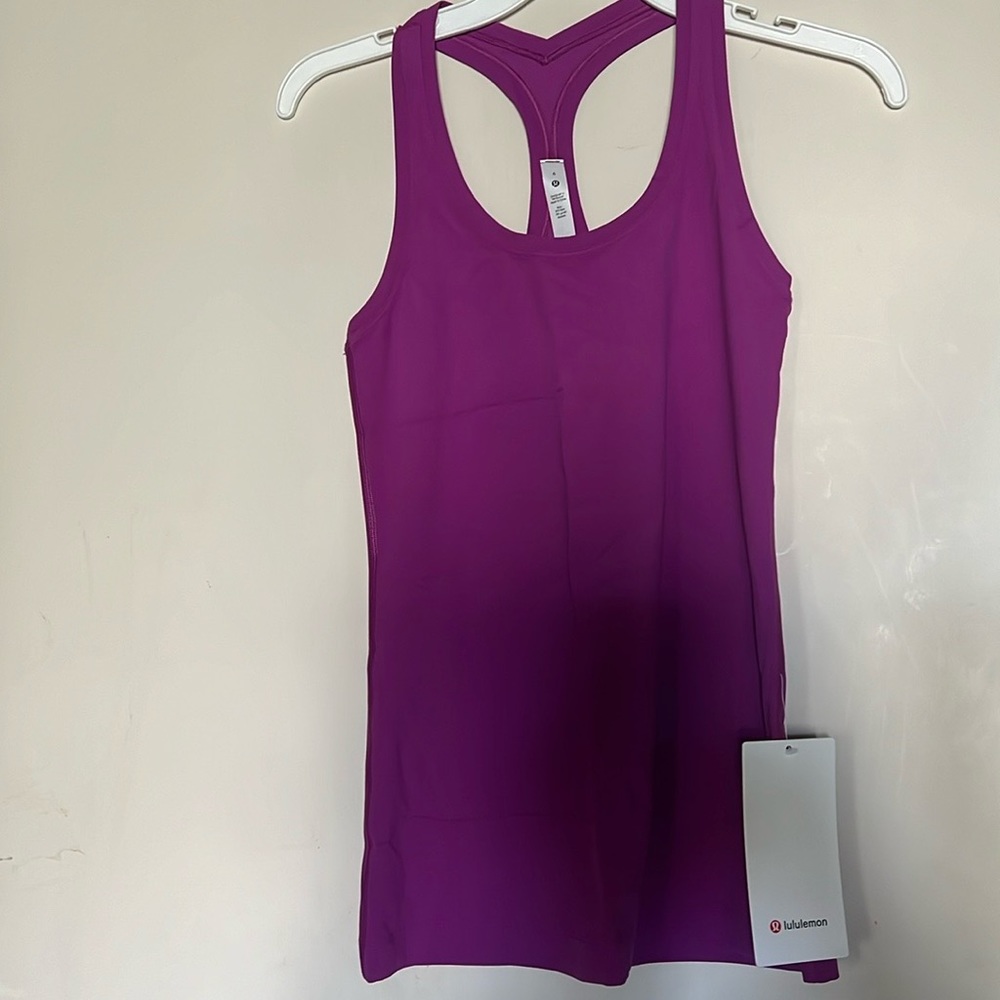 NWT Lululemon Cool Racerback II *Nulu tank. Color: Vivid Plum, Size 6